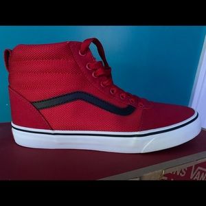 Men’s Vans Hi Top Red size 9. Worn once